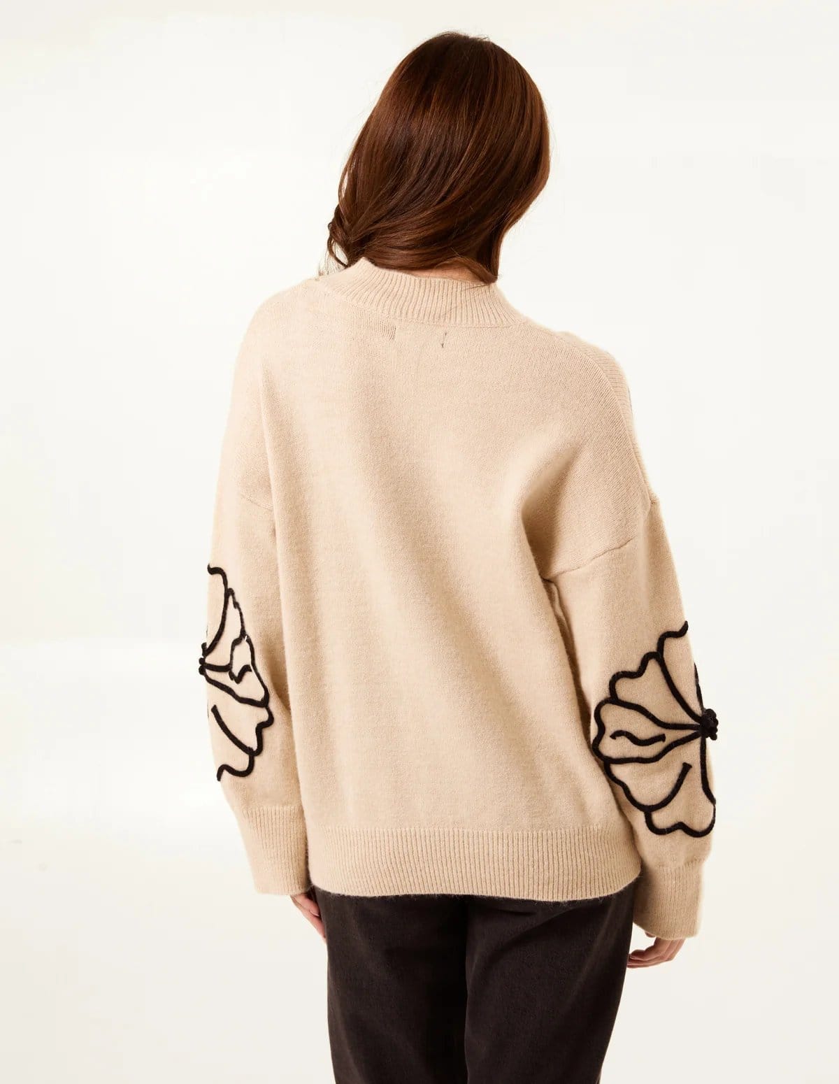 Blue Vanilla Large Flower Embroidery Jumper - 4
