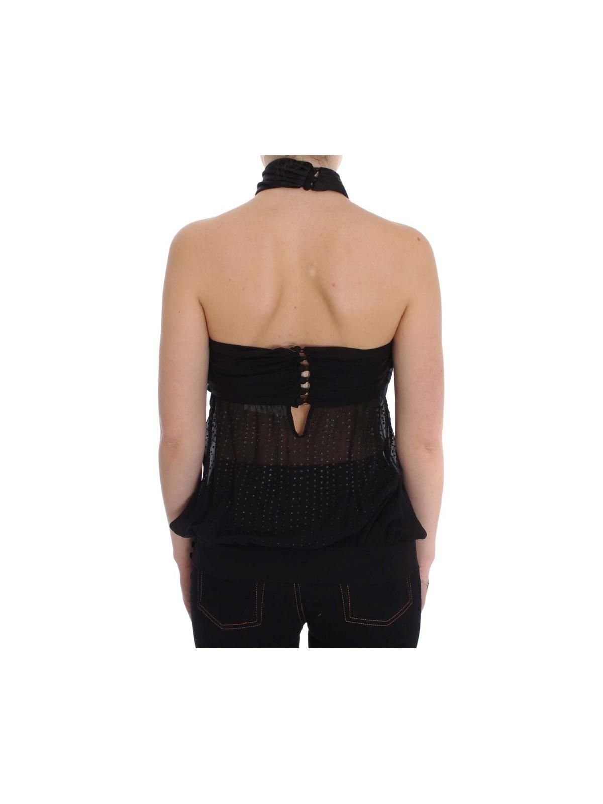 Exte Exte Women's Black Neck Wrap Top Blouse - 3