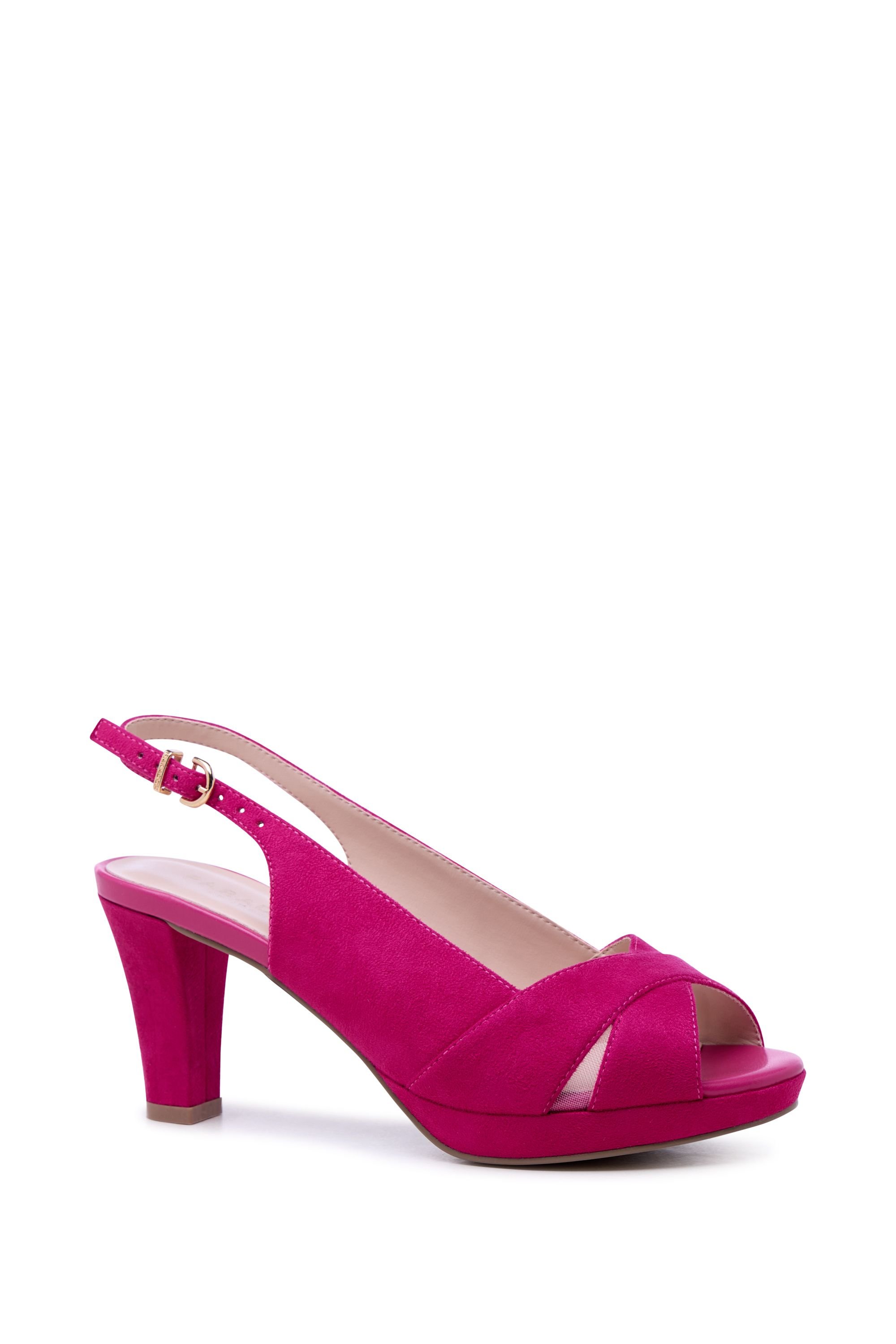 Paradox London Paradox London Women's Niara' Wide Fit High Platform Heeled Sandals in Fuchsia - 2