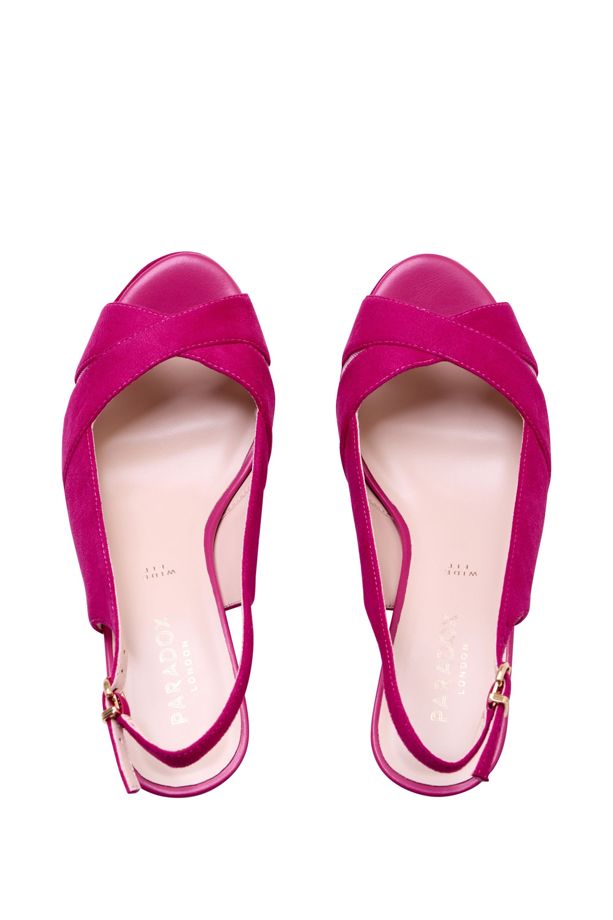 Paradox London Paradox London Women's Niara' Wide Fit High Platform Heeled Sandals in Fuchsia - 3