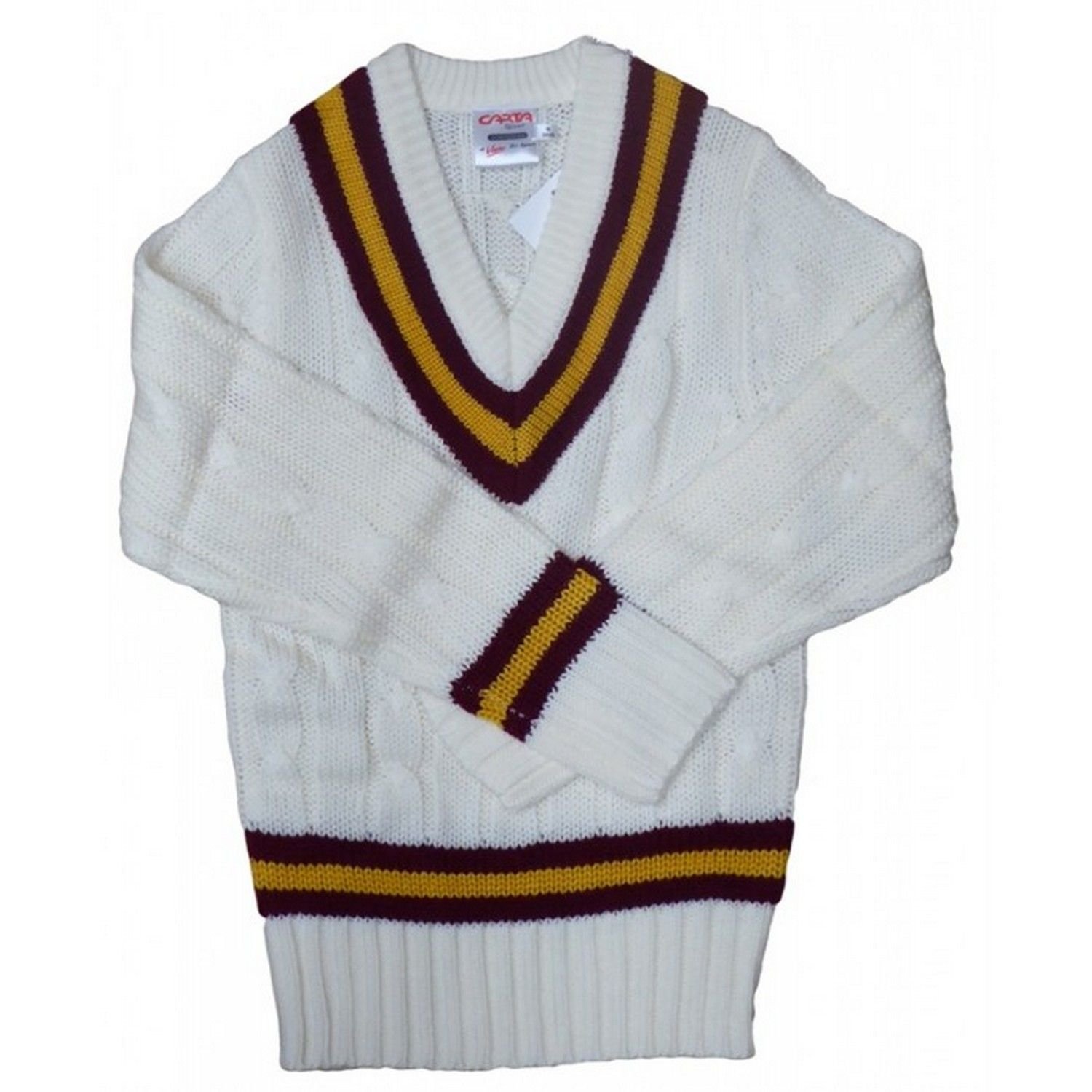 Carta Sport Carta Sport Men's Cricket Jumper in White - 4