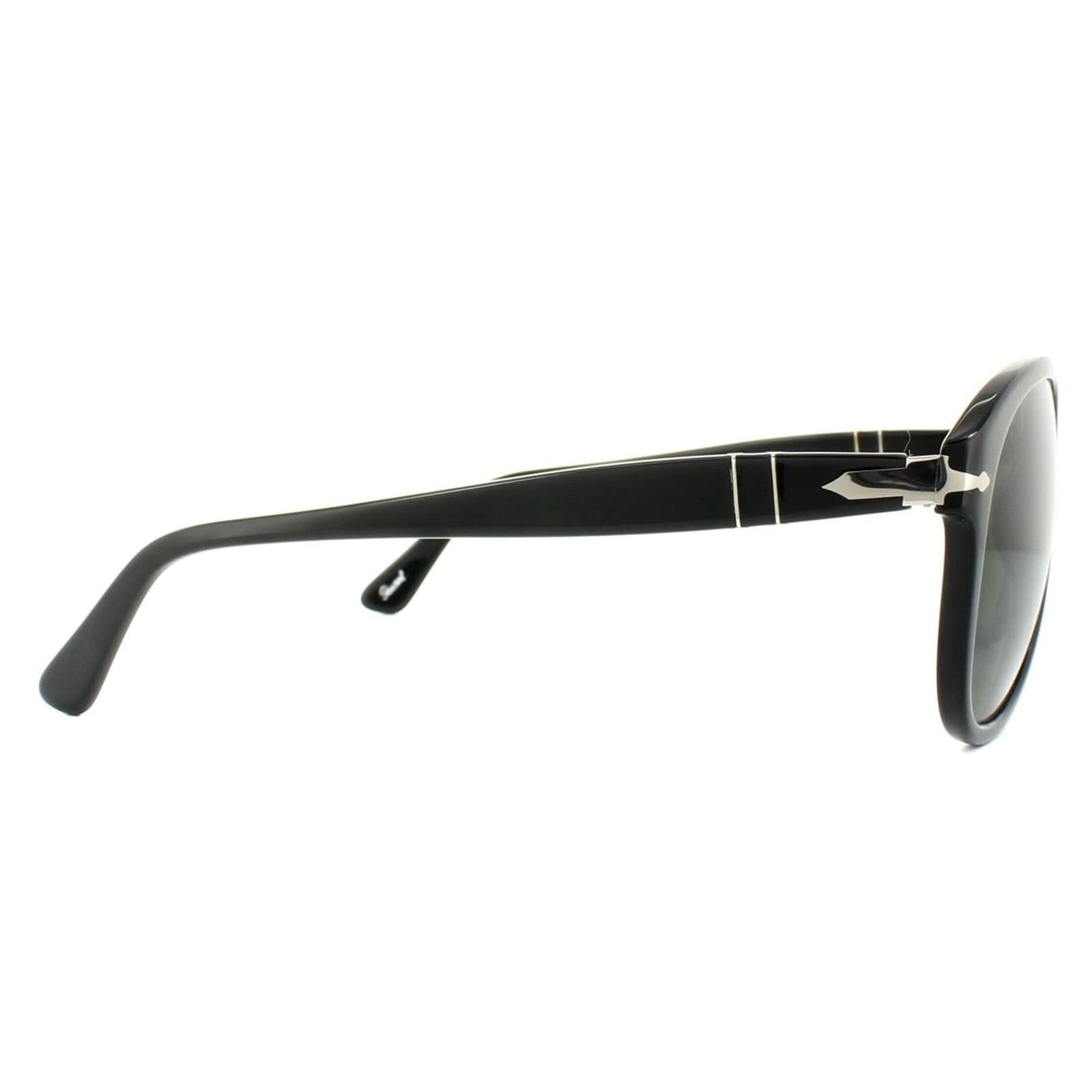 Persol Persol Men's Aviator Black Green Sunglasses - 4