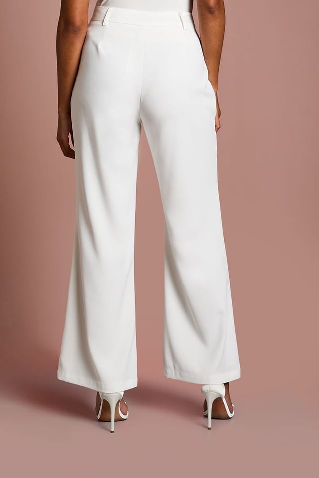 Coast Coast Women's Petite Premium Flare Bridal Trousers in Ivory - 3