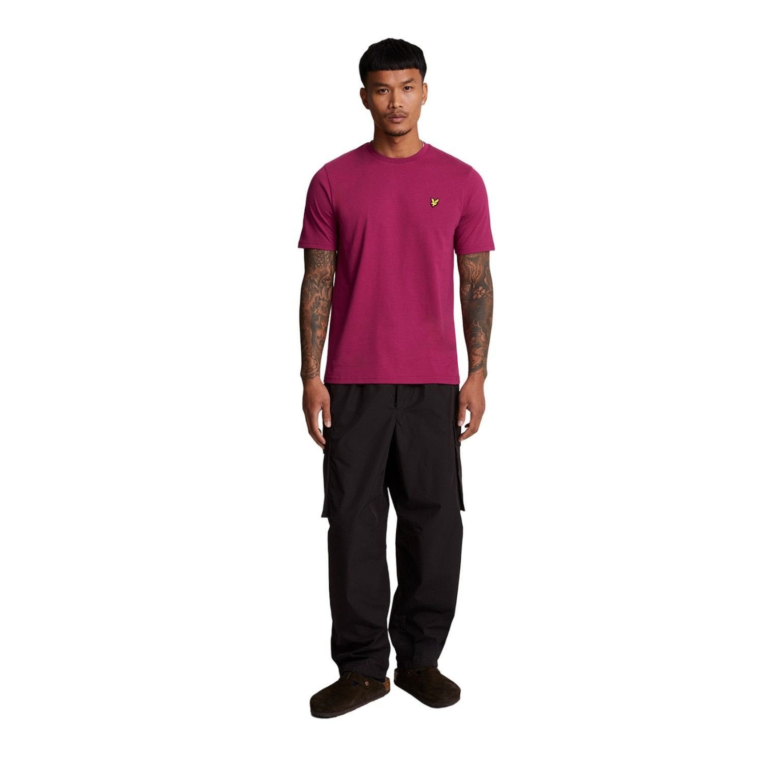 Lyle & Scott Lyle & Scott Men's Plain T-Shirt in Dark Red - 3