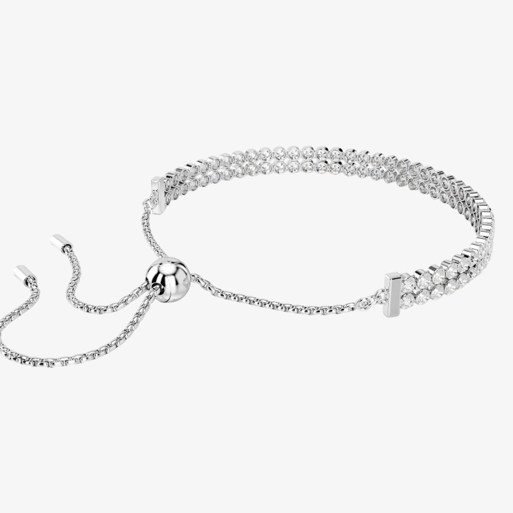 Swarovski Swarovski Women's Matrix Tennis Silver Two Row Bracelet 5678252 - 2