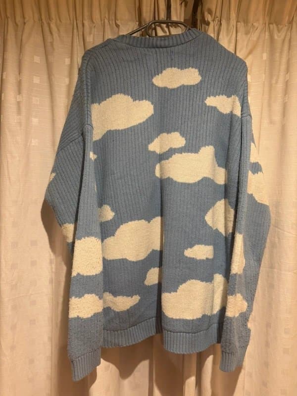 ASOS Blue & white cloud knitted jumper