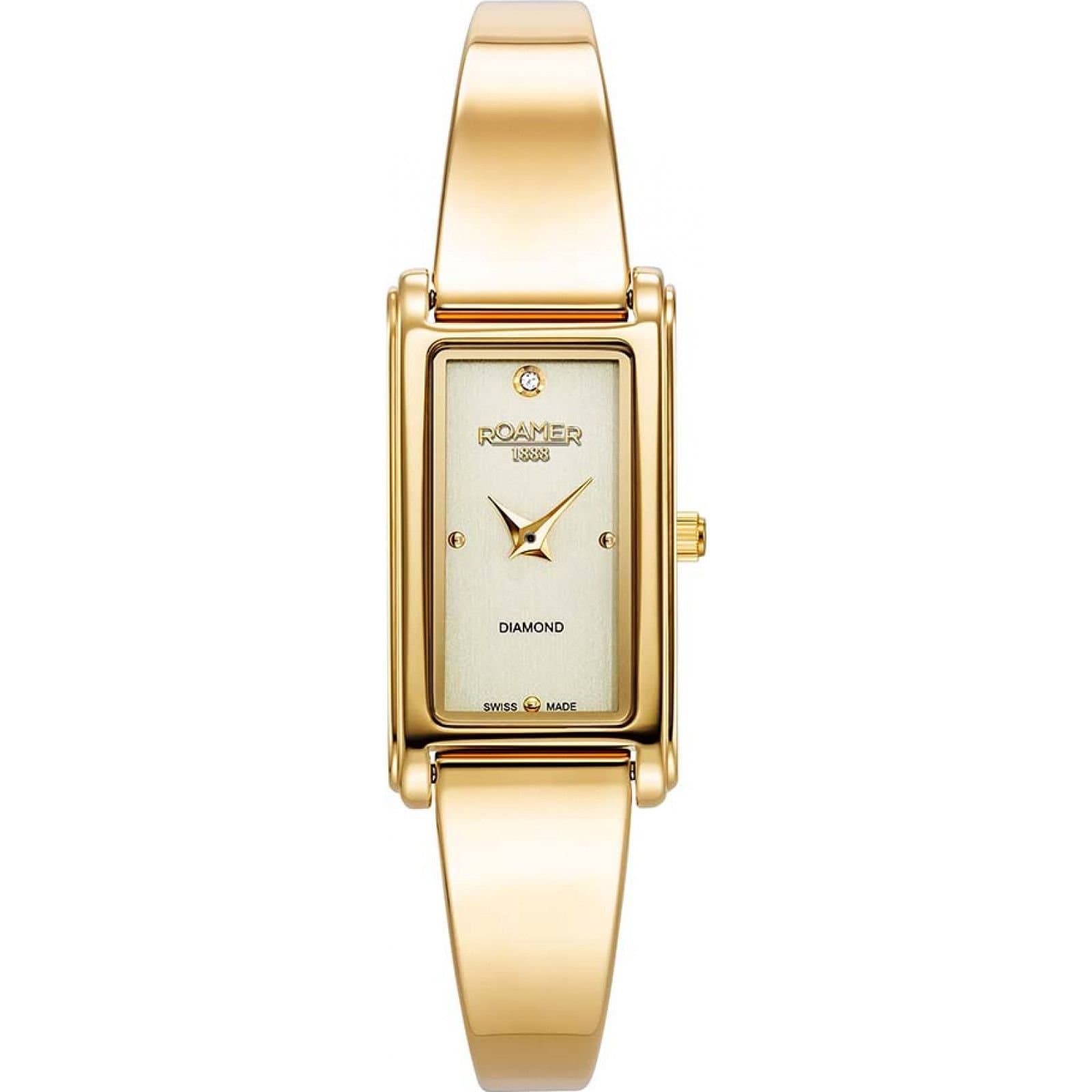 Roamer Roamer Women's 866845-48-35-20 Elegance Diamond 18mm Quartz Watch in Gold