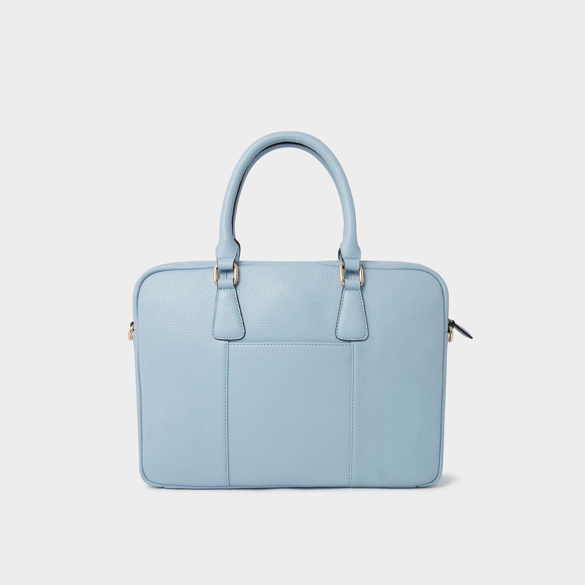 OSPREY LONDON OSPREY LONDON Women's The Adaline Leather Laptop Bag in Light Blue - 4