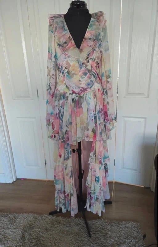 ASOS ASOS luxe frill high low dress