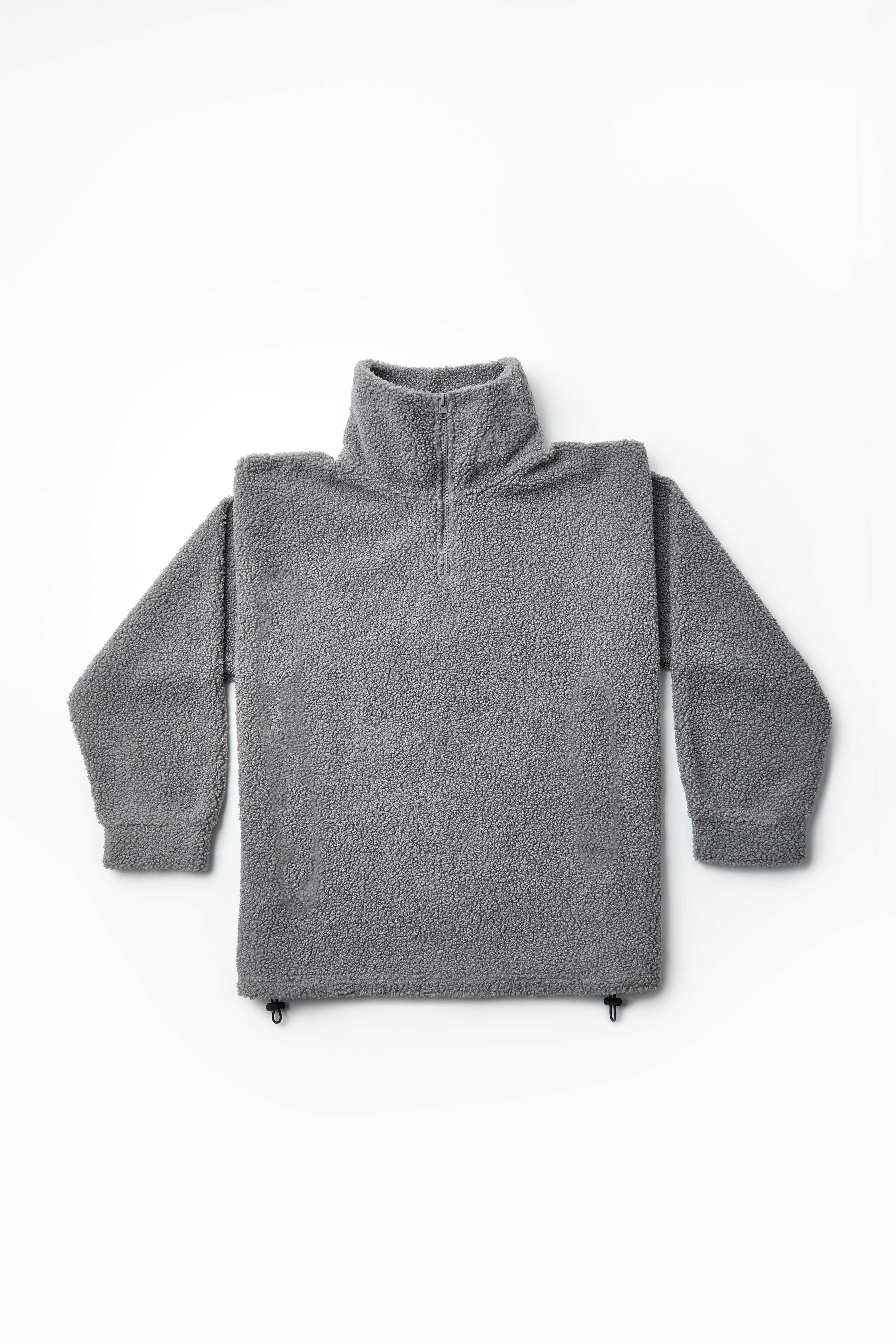 BCouture BCouture Women's Quarter-Zip Borg Fleece & Leggings Set in Grey - 3