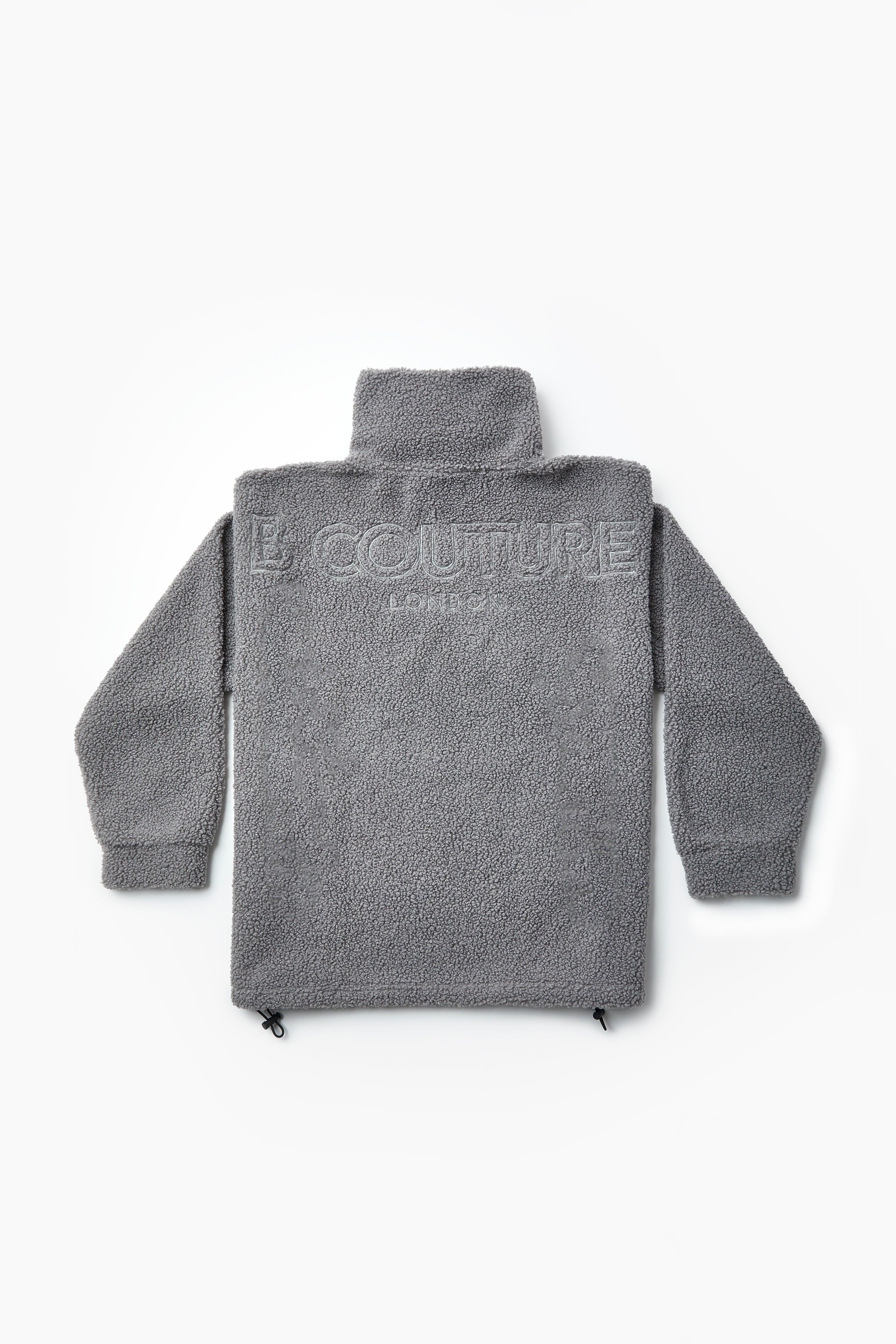 BCouture BCouture Women's Quarter-Zip Borg Fleece & Leggings Set in Grey - 4