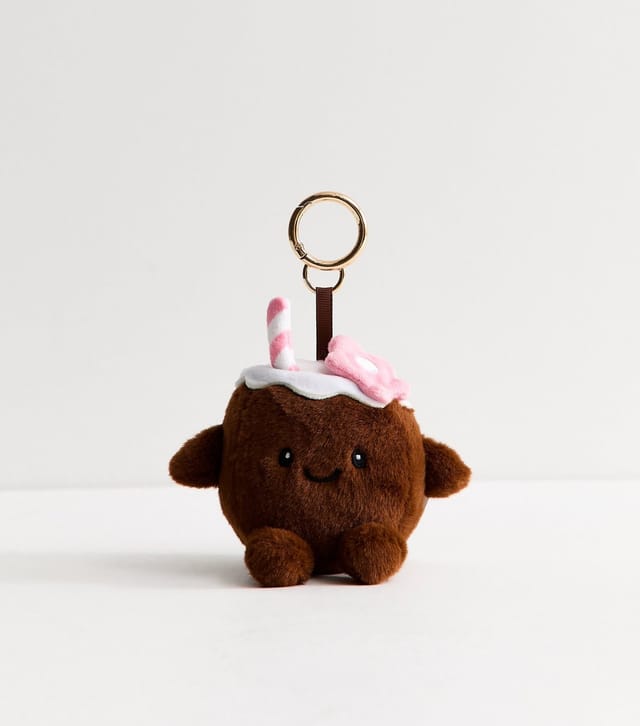 New Look Brown Coconut Plush Bag Charm New Look - 2