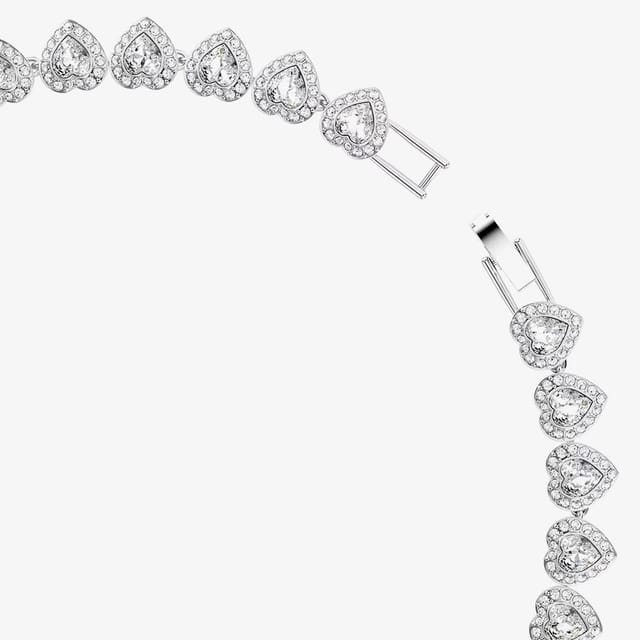 Swarovski Swarovski Women's Ariana Grande X Capsule White Crystal Heart Necklace 5720857 in Silver - 3