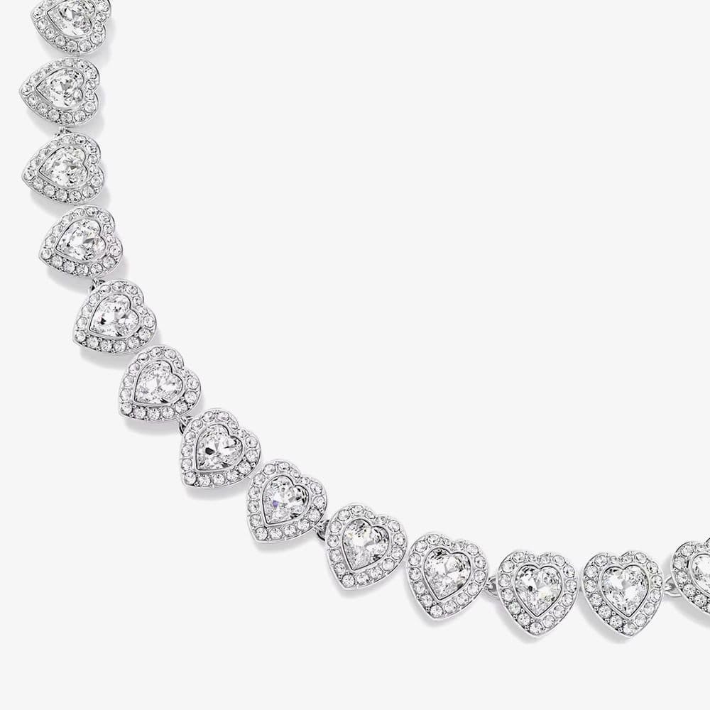 Swarovski Swarovski Women's Ariana Grande X Capsule White Crystal Heart Necklace 5720857 in Silver - 4