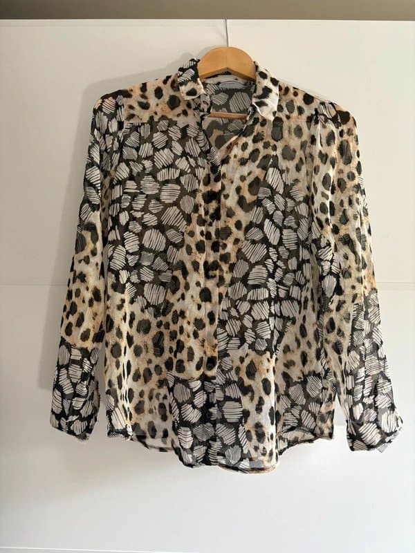 ASOS Design ASOS Design sheer blouse animal/abstract print - UK 10