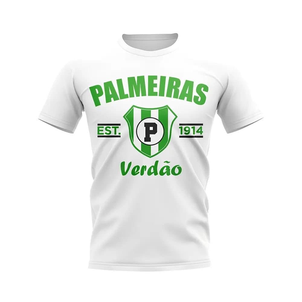 Palmeiras Palmeiras Men's Mens Established Football T-Shirt in White