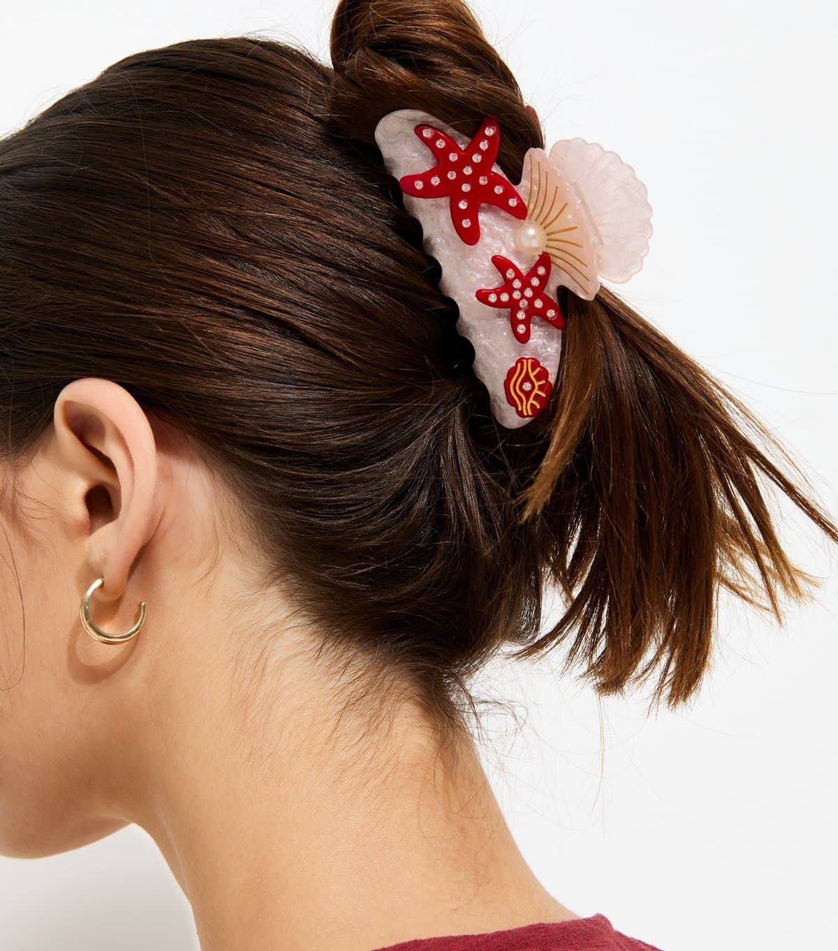 New Look Pink Diamanté Starfish Hair Claw Clip New Look