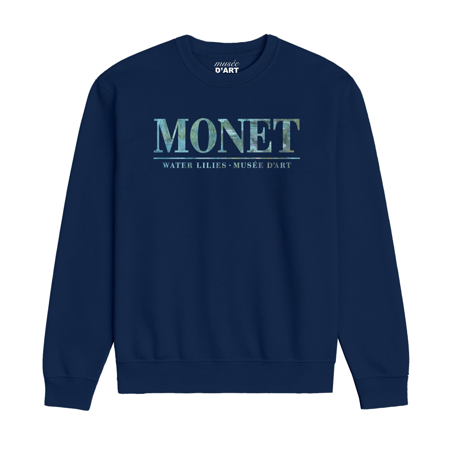 Musee DArt Musee D'Art Men's Monet - Water Lilies Text Sweatshirt in Navy