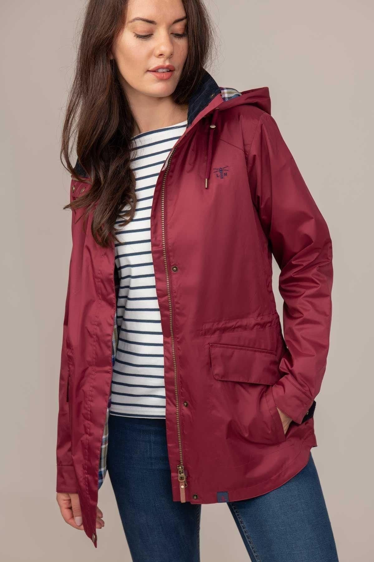 Lighthouse Clothing Lighthouse Clothing Men's Kendal Waterproof Raincoat Spring Summer Outdoor Coat in Burgundy - 4
