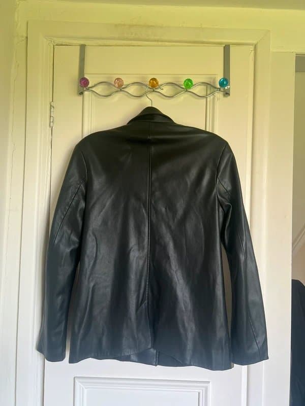 Bershka Black Leather Blazer