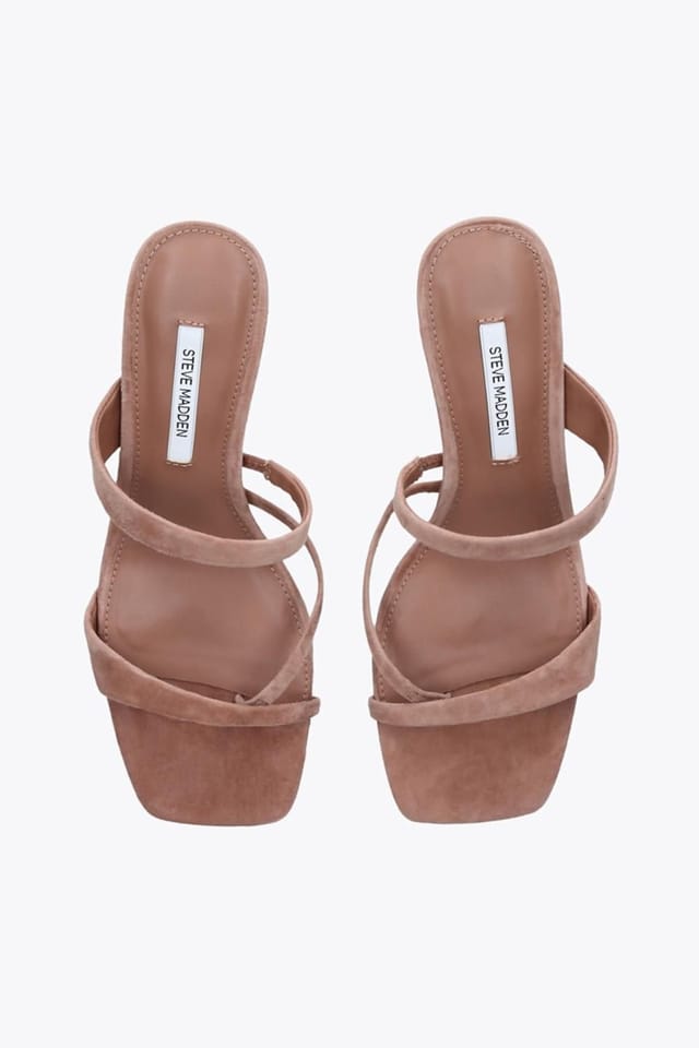 Steve Madden STEVE MADDEN Women's 'Ajay Nude Suede' Suede Heels - 2