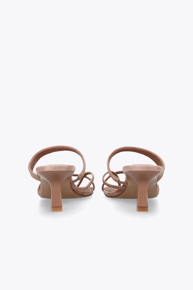 Steve Madden STEVE MADDEN Women's 'Ajay Nude Suede' Suede Heels - 3