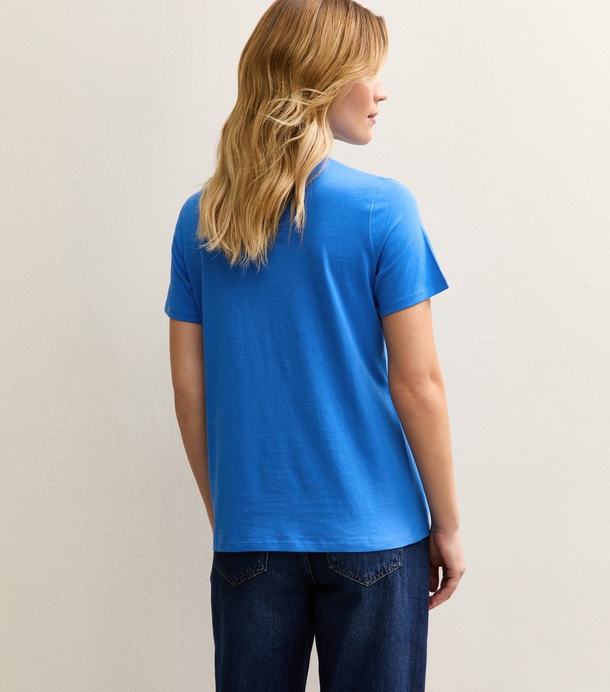 New Look Women's Blue Cotton Crew Neck T-Shirt New Look - 4