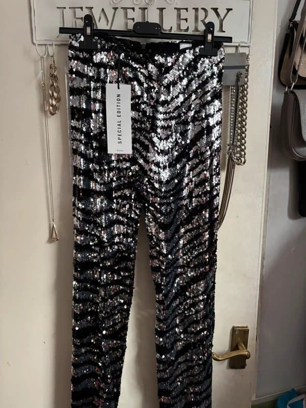 Bershka Bershka sequin trousers size M new