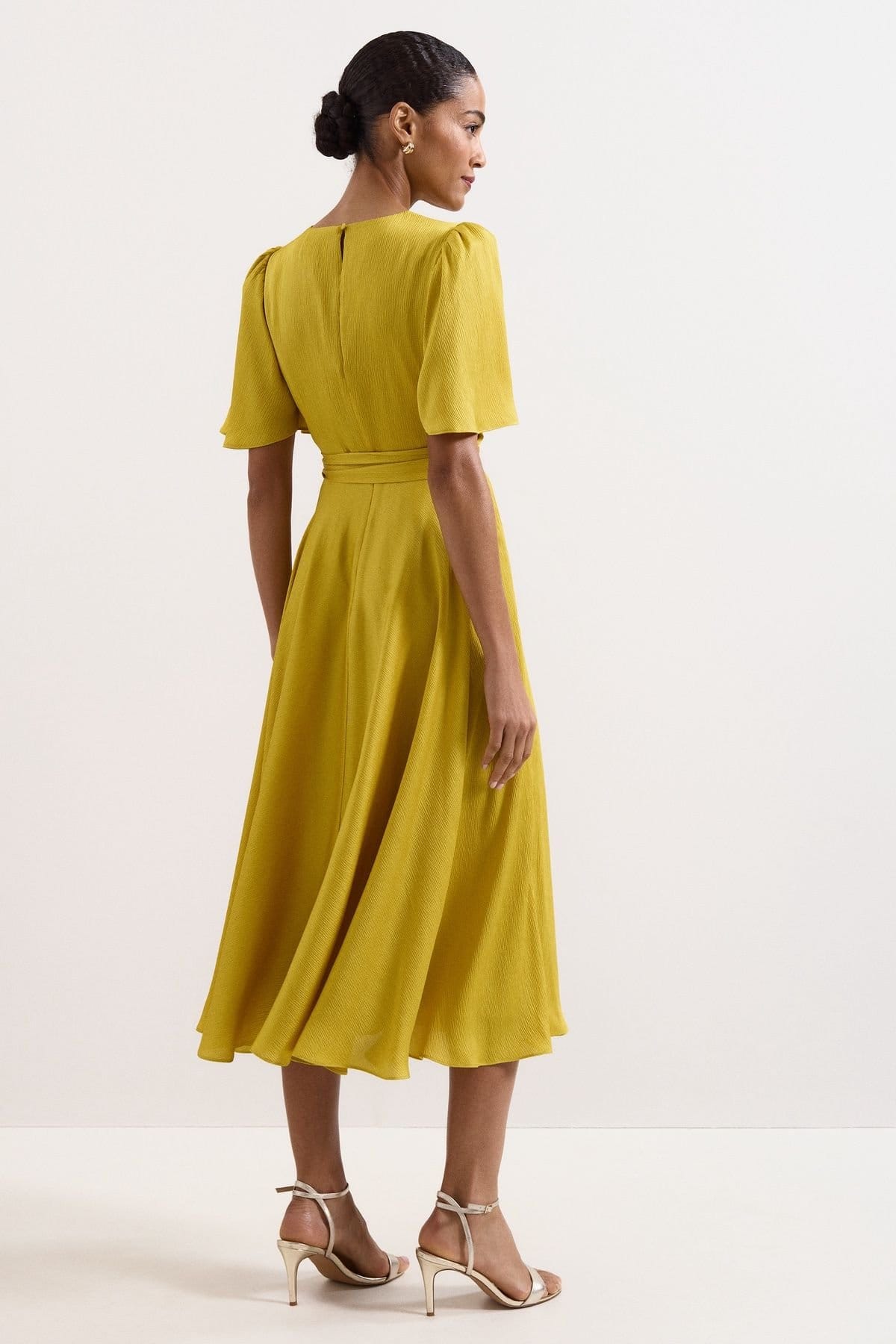Phase Eight Phase Eight Women's Petite Abbie Midi Dress in Mustard - 4