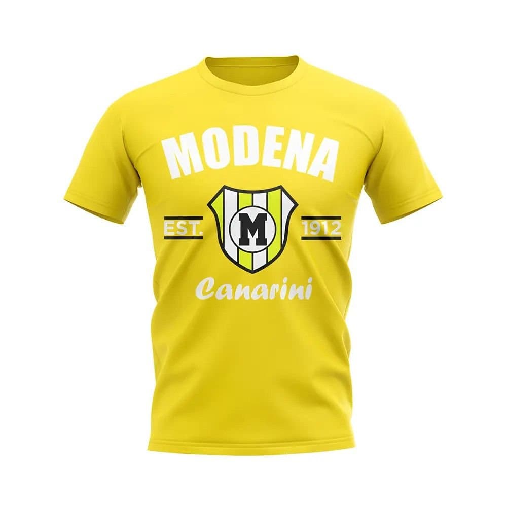 Modena Modena Men's Personalised Established Football T-Shirt in Yellow