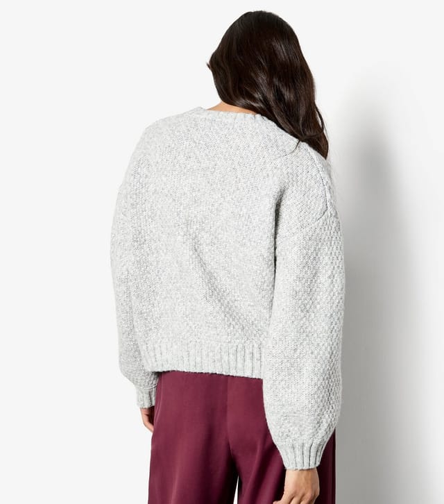 Apricot Women's Grey Chunky Cable Front Jumper Apricot New Look - 3