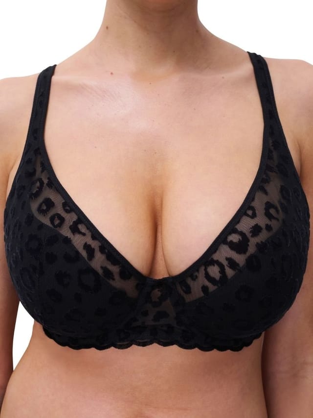 Chantelle Chantelle Women's Girls Plunge T-Shirt Bra in Black - 3