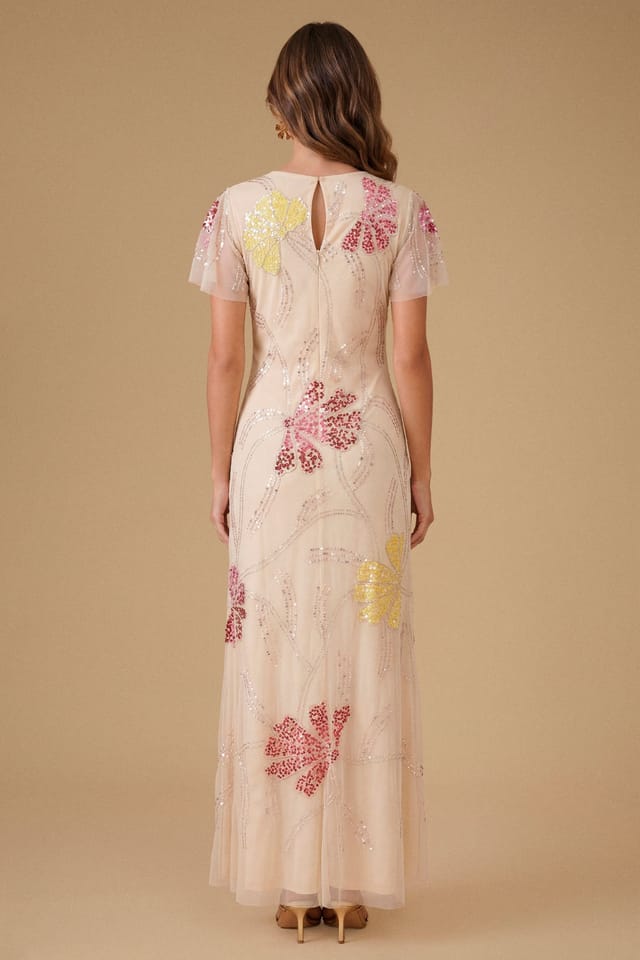 Oasis Oasis Women's Fan Floral Embellished Angel Sleeve Maxi Dress - 3