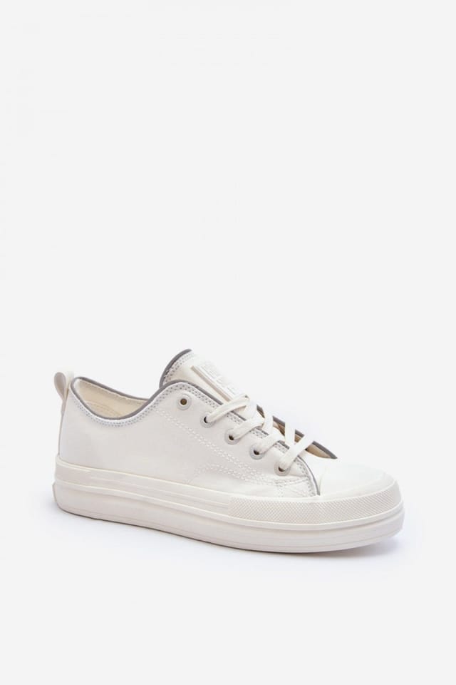 Love Lace Love Lace Women's BIG STAR Platform Textile Sneakers with Comfortable Insole in White - 2