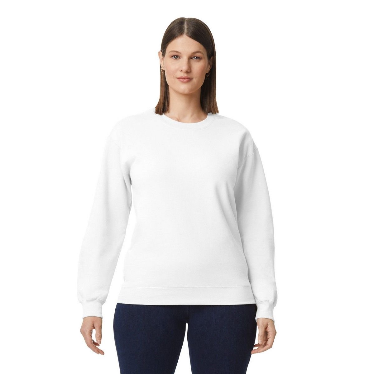 Gildan Gildan Men's Midweight Crew Neck Sweatshirt in White - 2