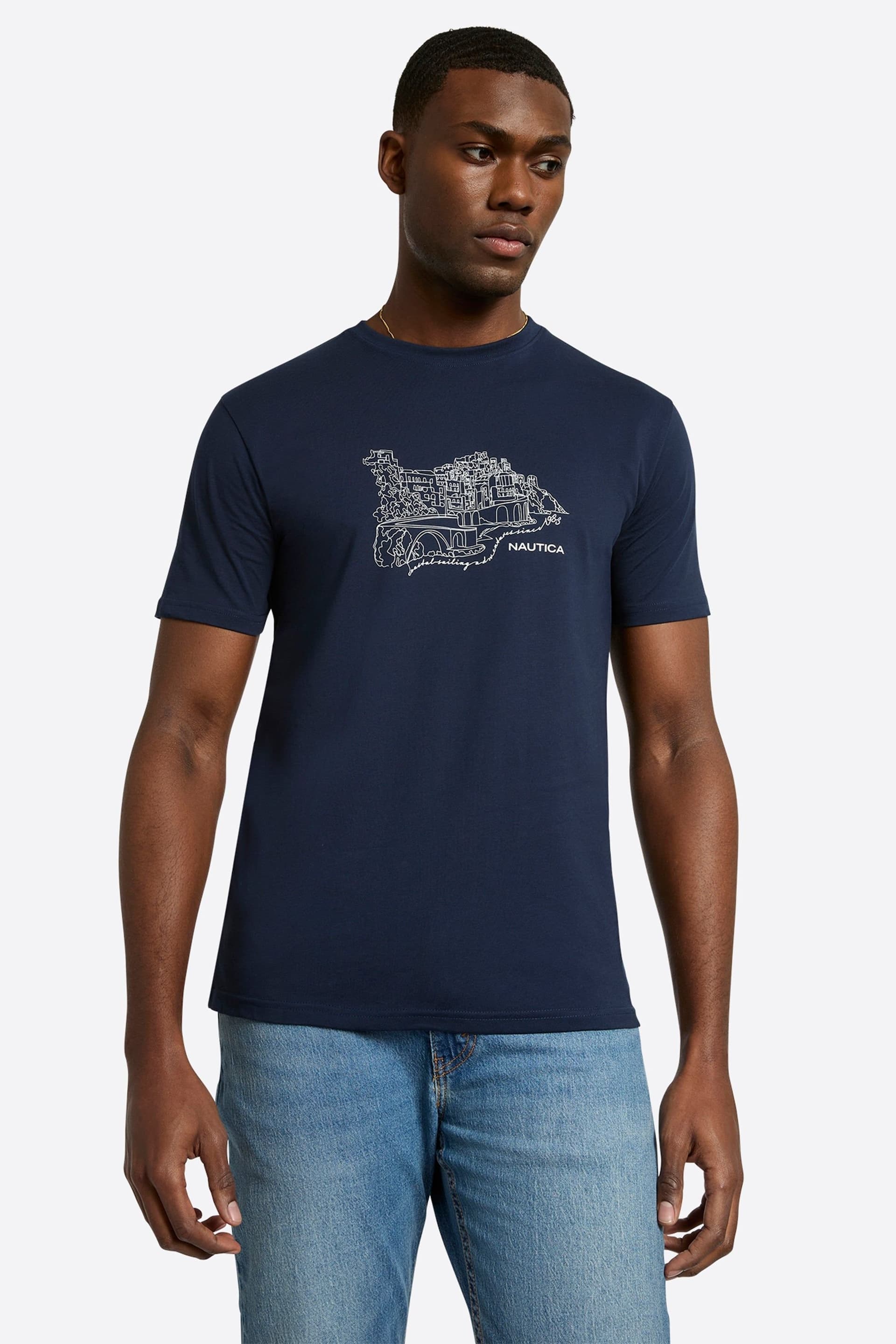 Nautica Nautica Men's Angelo T-Shirt in Dark Navy