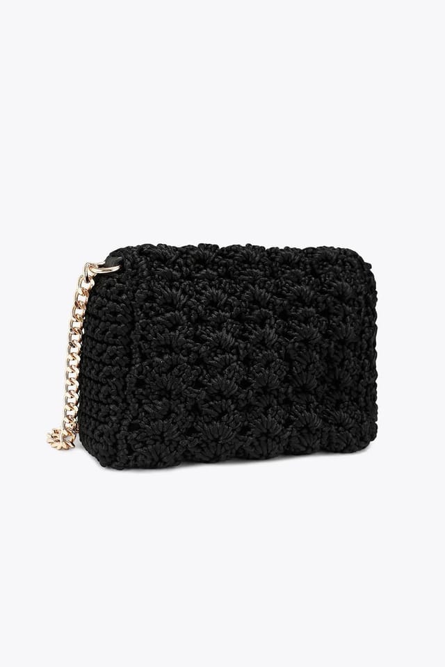 Carvela Carvela Women's 'Valeria Crossbody Bag' Silk Blend in Black - 3