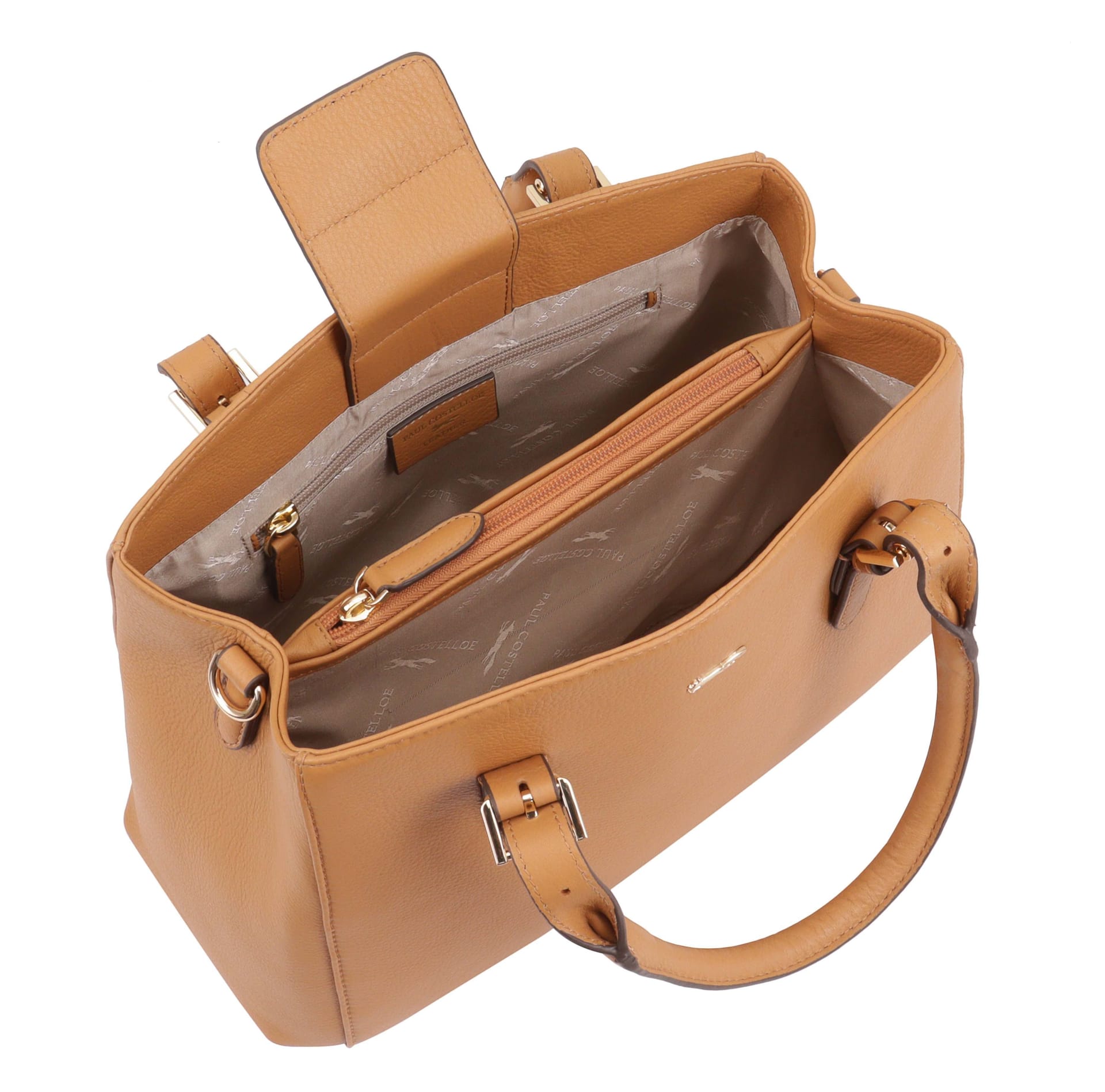Paul Costelloe Paul Costelloe Women's DV01 Leather Multi Way Bag in Tan - 4