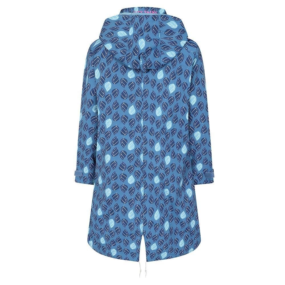 Lazy Jacks Lazy Jacks Women's Printed Long Waterproof Jacket in Blue - 3