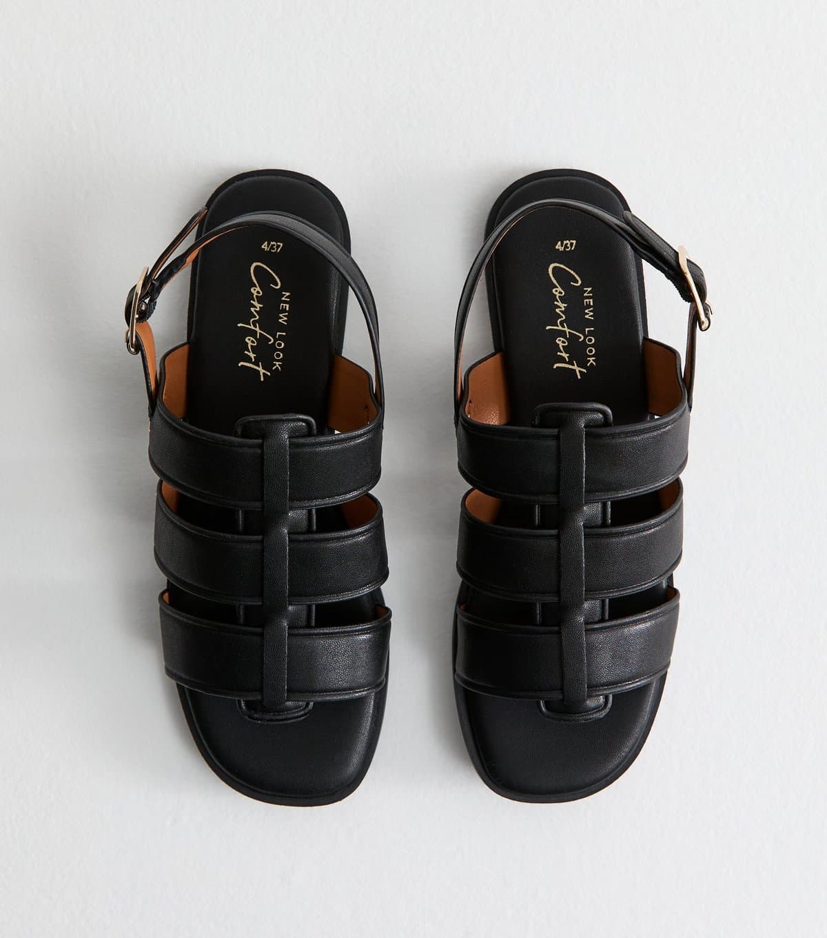 New Look New Look Black Faux Leather Gladiator Sandals