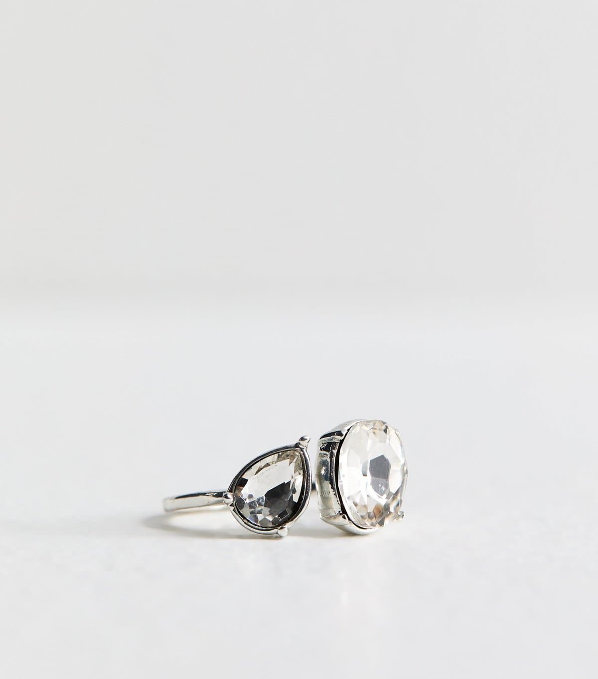 New Look Silver Tone Diamanté Ring New Look