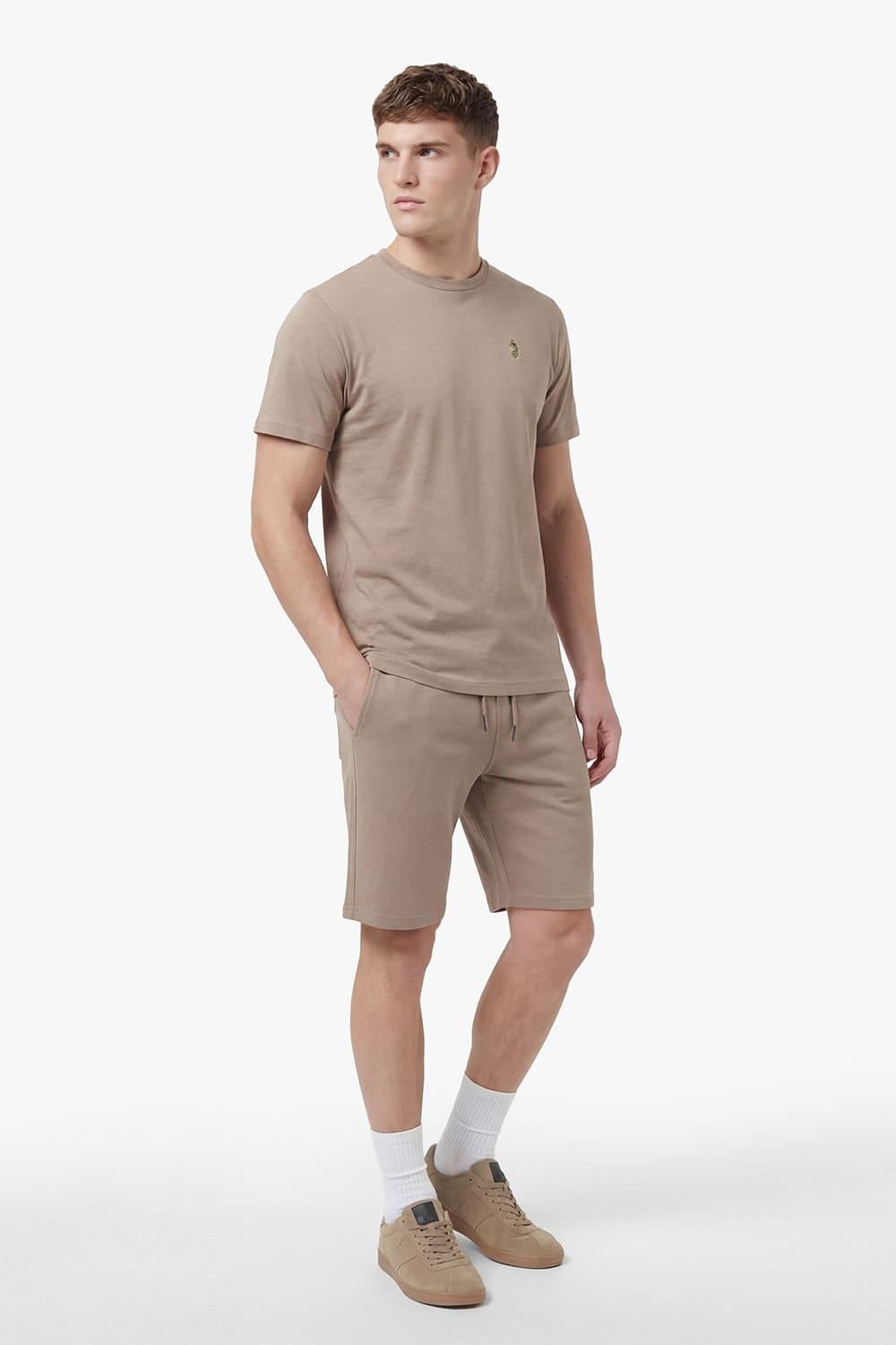 Luke 1977 Luke 1977 Men's Traff T-Shirt & Short Set in Light Brown