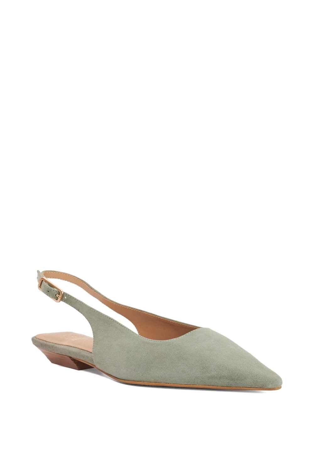 Dune London Dune London Women's 'Hostess' Suede Ballet Pumps in Green - 2