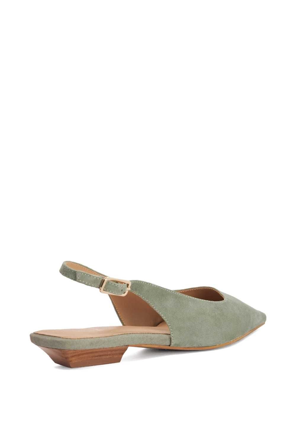 Dune London Dune London Women's 'Hostess' Suede Ballet Pumps in Green - 3
