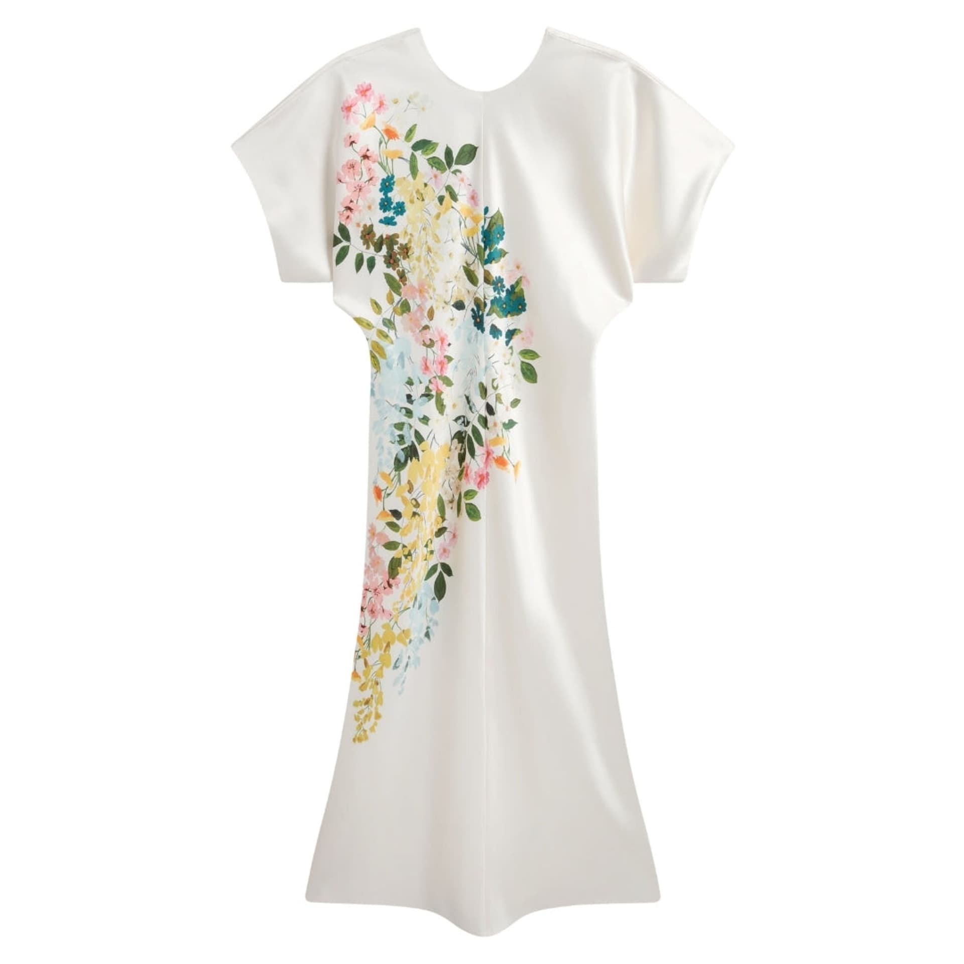 Ted Baker Ted Baker Women's Myzan Short Sleeve Round Neck Regular Fit Midi Dress in White