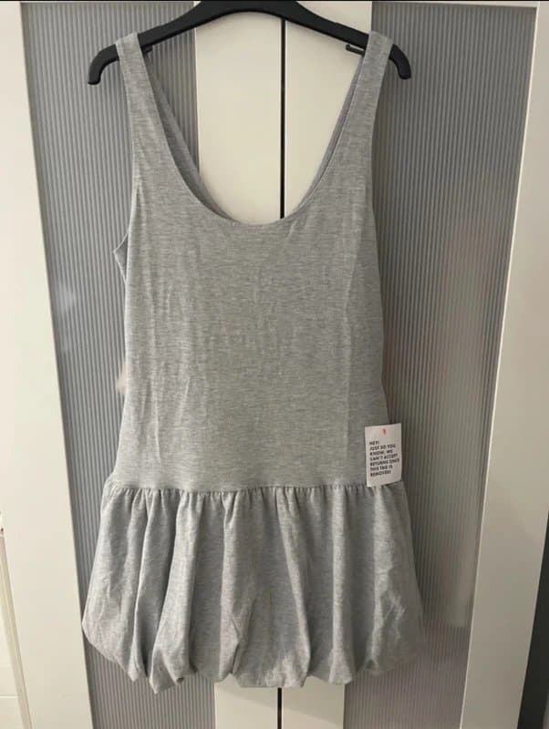 Miss Selfridge Miss Selfridge grey puffball dress size 12