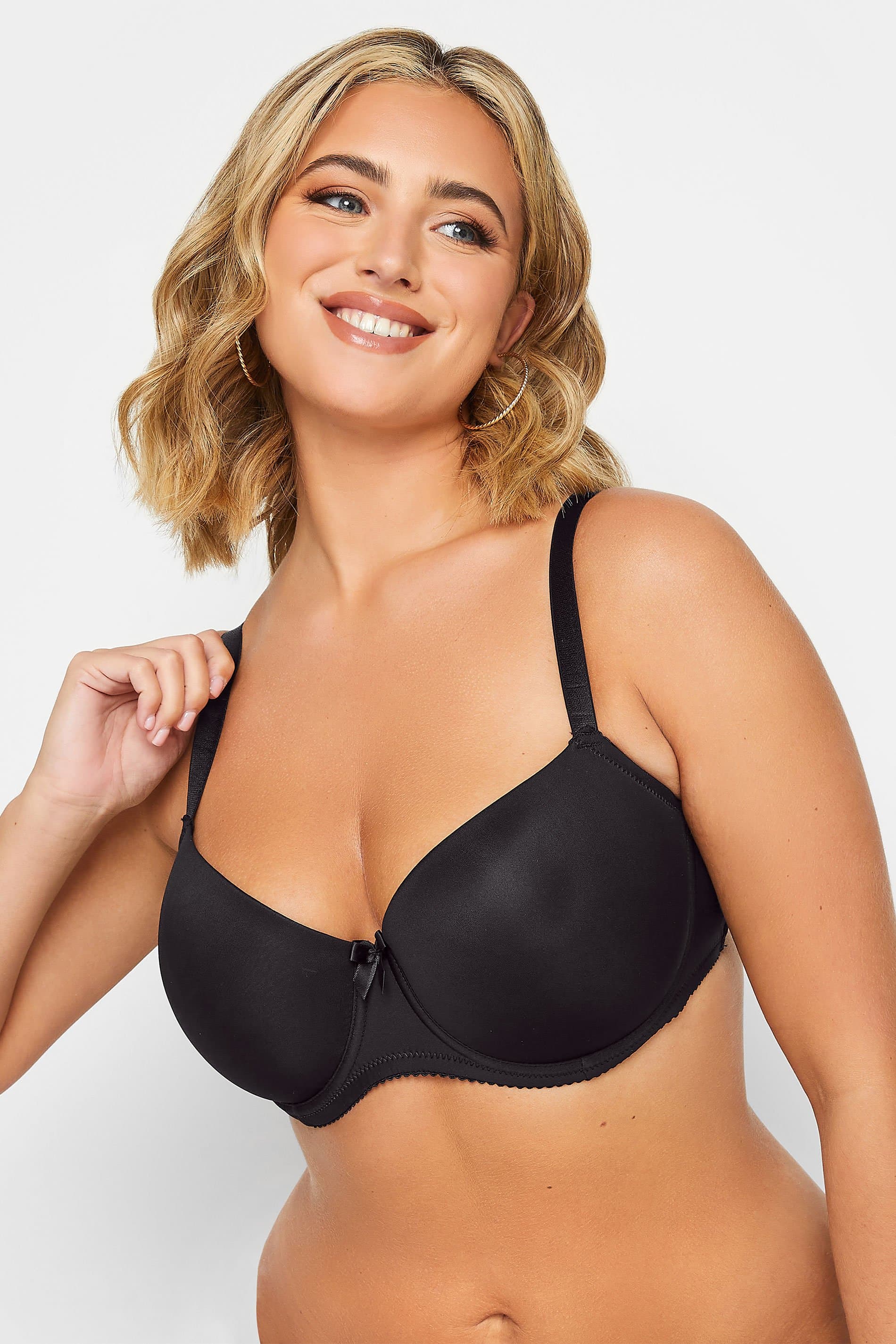 Yours Plus Size Black Moulded Underwired Tshirt Bra
