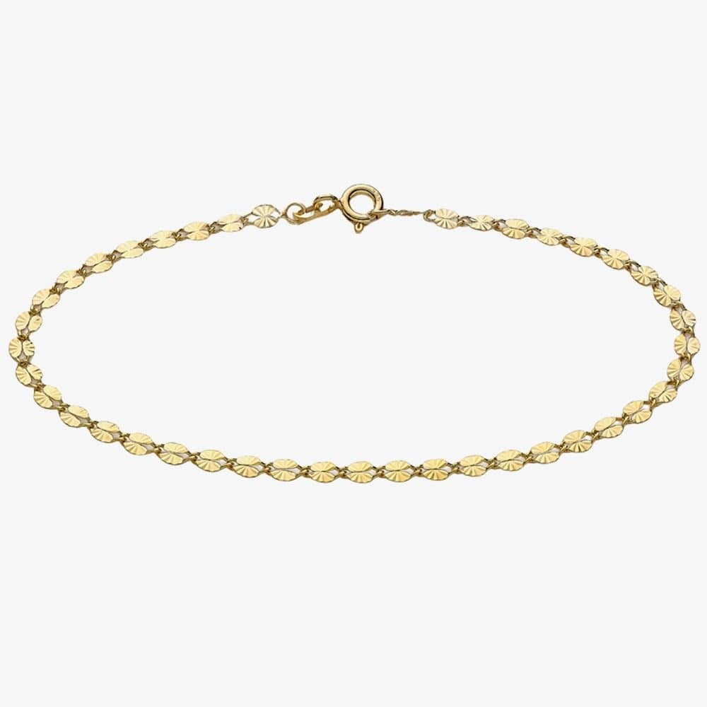 T.H.Baker T.H.Baker Gold Diamond Cut Forzatina Bracelet