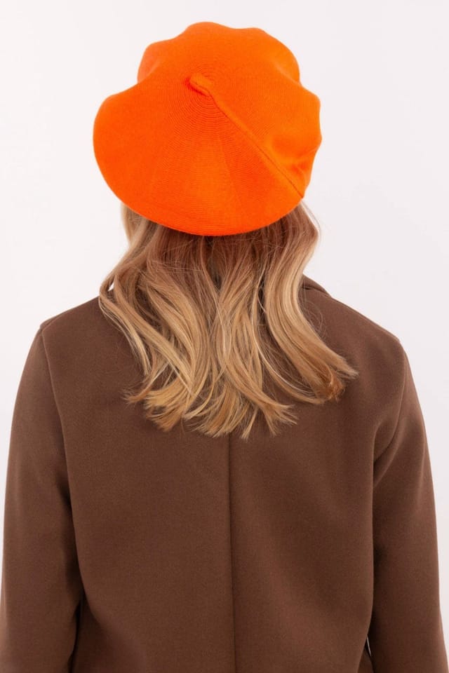 Love Lace Love Lace Women's Classic Wool Beret Hat with Warm Fitted Stretch Style Everyday Wear in Orange - 3