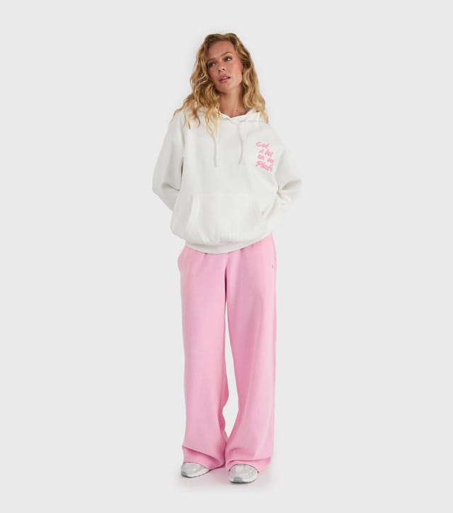 Skinnydip Women's White A Lot On My Plate Printed Hoodie Skinnydip New Look - 3
